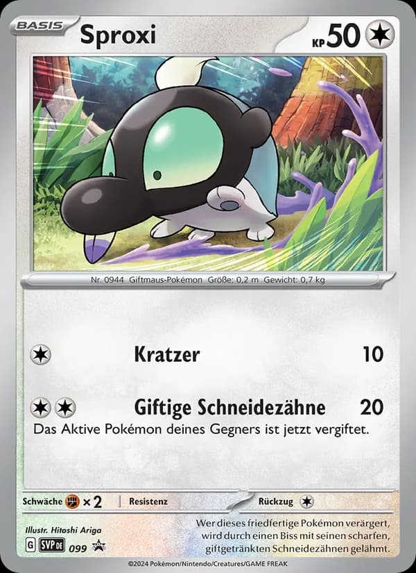 Sproxi card in German