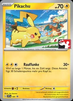 Pikachu card in German