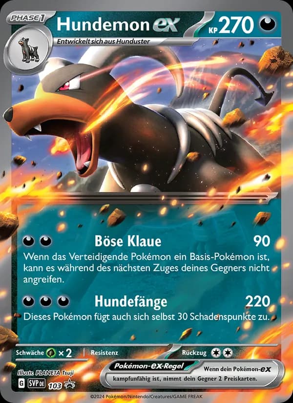 Hundemon-ex card in German