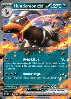 Hundemon-ex card in German