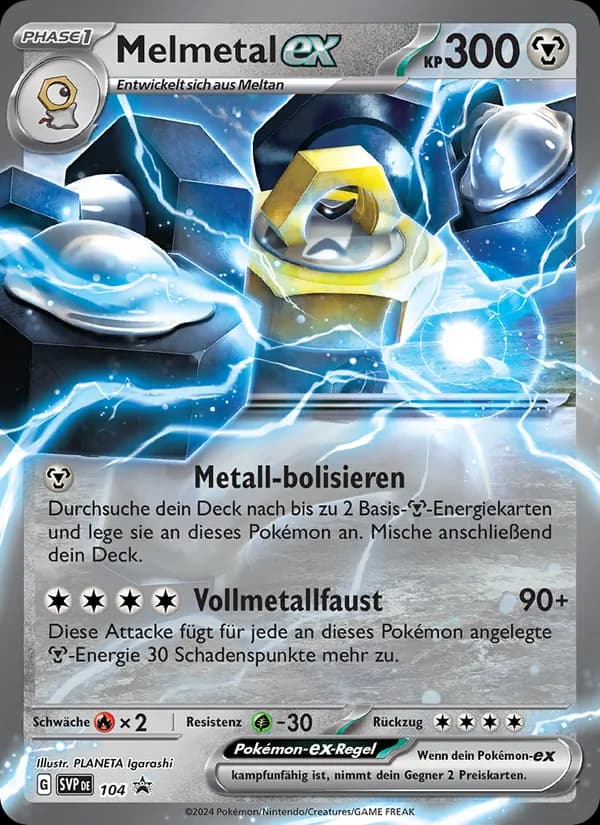Melmetal-ex card in German