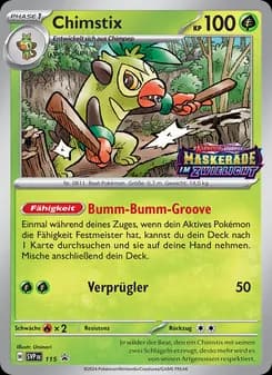 Chimstix card in German