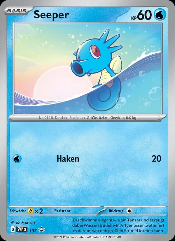 Seeper card in German