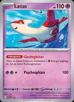 Latias card in German