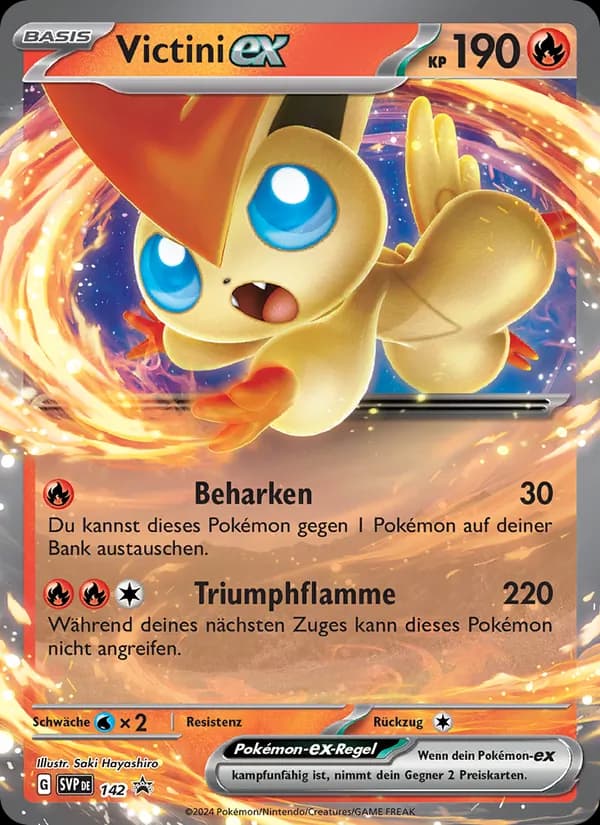 Victini-ex card in German