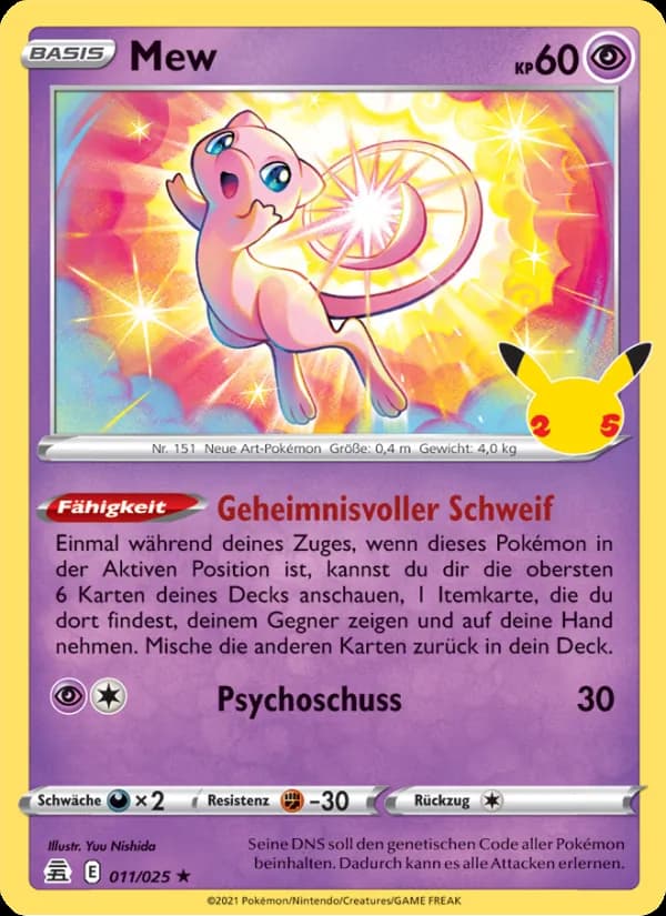 Mew card in German