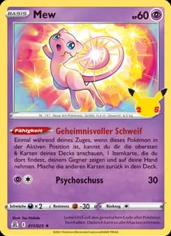 Mew card in German
