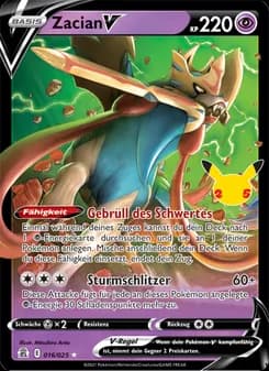 Zacian V card in German
