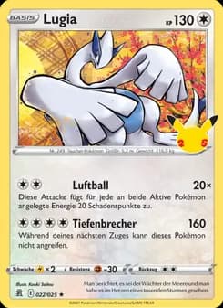 Lugia card in German