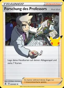 Forschung des Professors (Prof. Eich) card in German