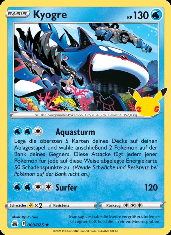 Kyogre card in German