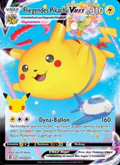 Fliegendes Pikachu VMAX card in German