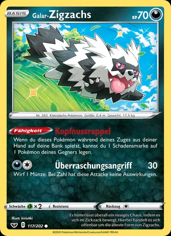 Galar-Zigzachs card in German