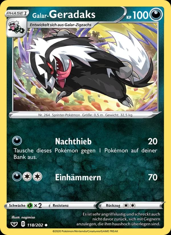 Galar-Geradaks card in German