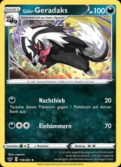 Galar-Geradaks card in German