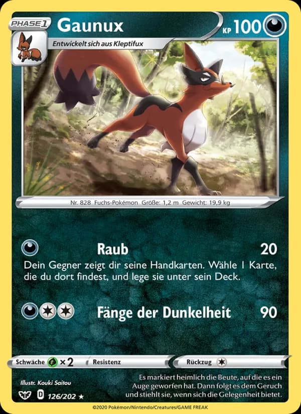 Gaunux card in German