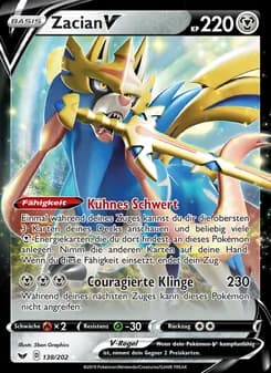 Zacian V card in German