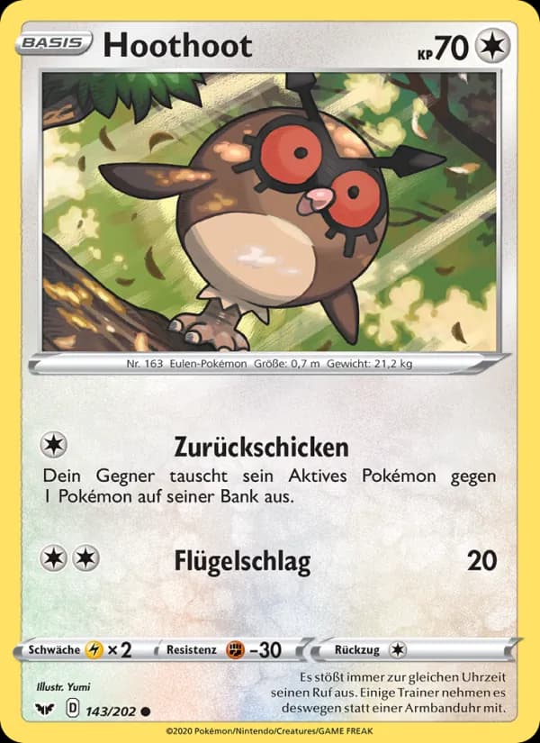 Hoothoot card in German