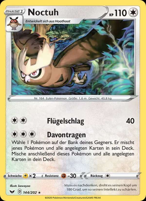 Noctuh card in German