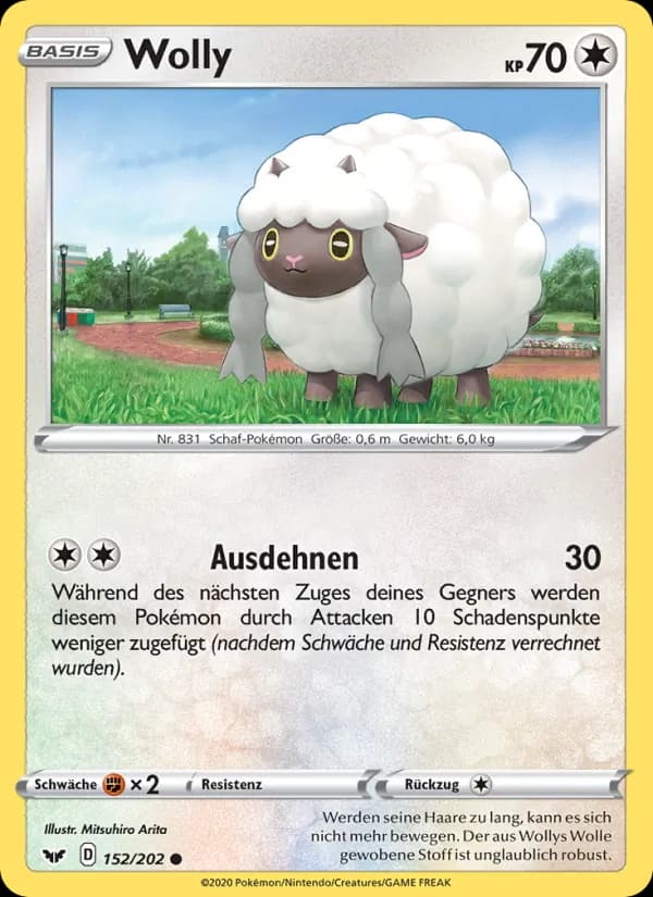 Wolly card in German