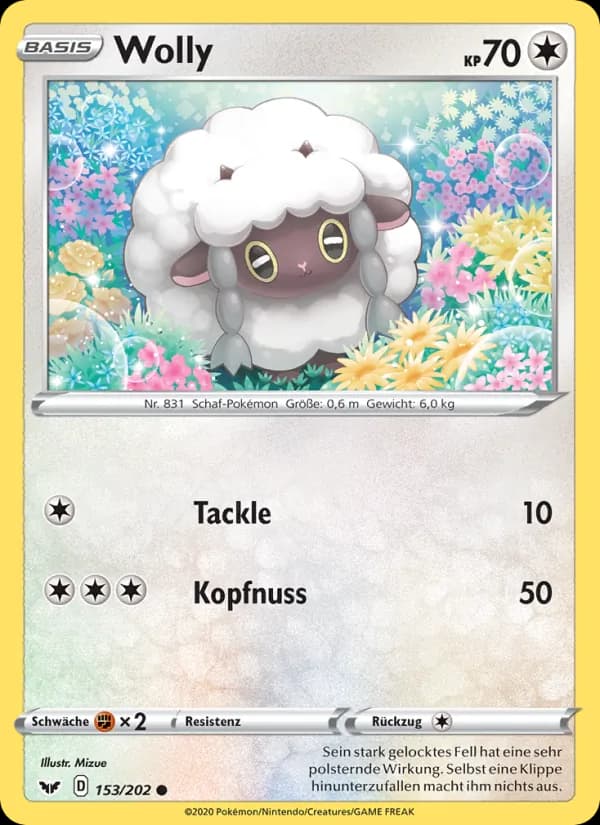 Wolly card in German