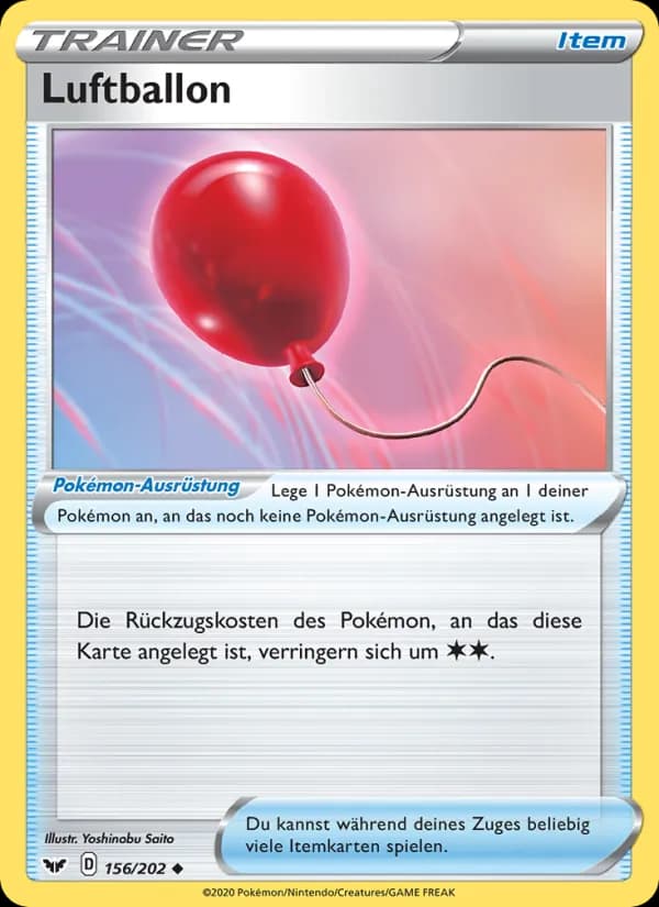 Luftballon card in German