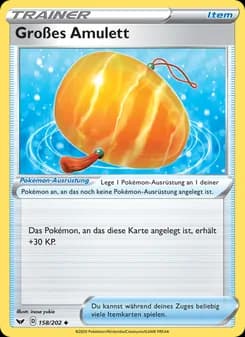 Großes Amulett card in German