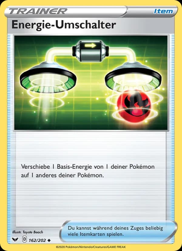 Energie-Umschalter card in German