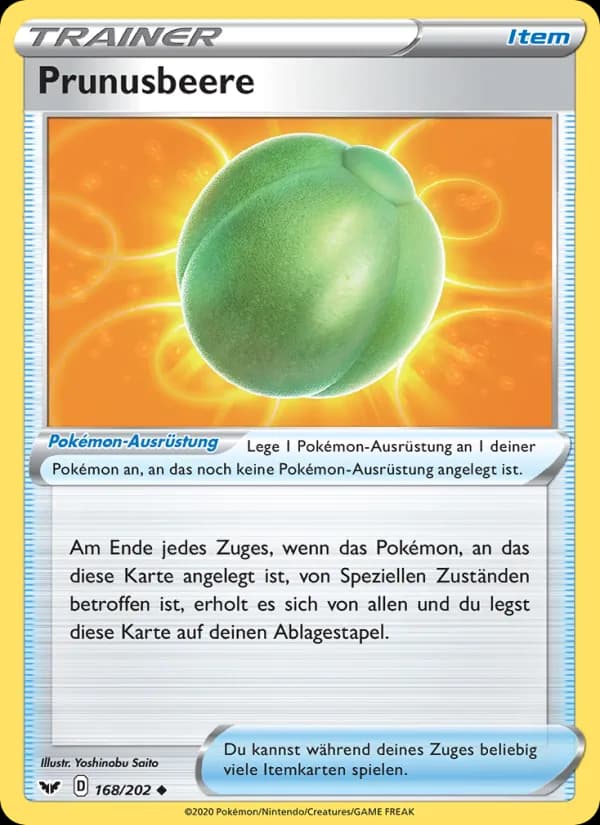 Prunusbeere card in German