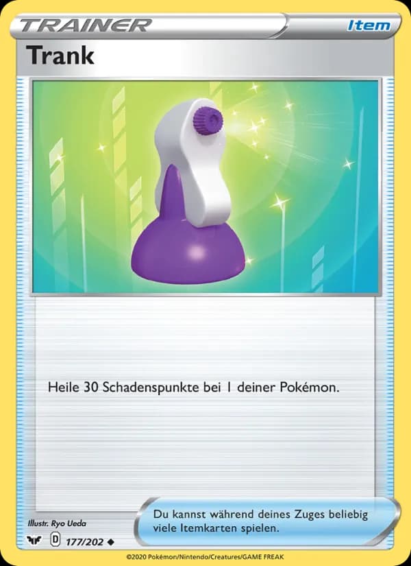 Trank card in German