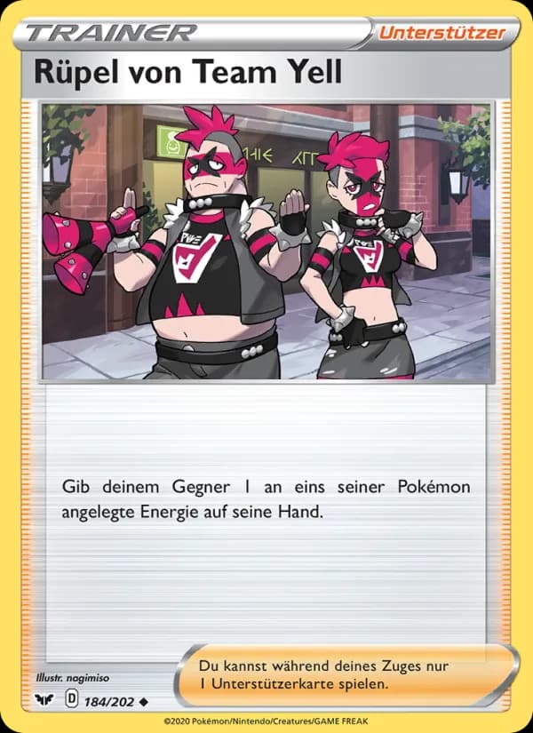 Rüpel von Team Yell card in German