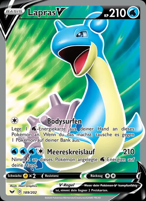 Lapras V card in German
