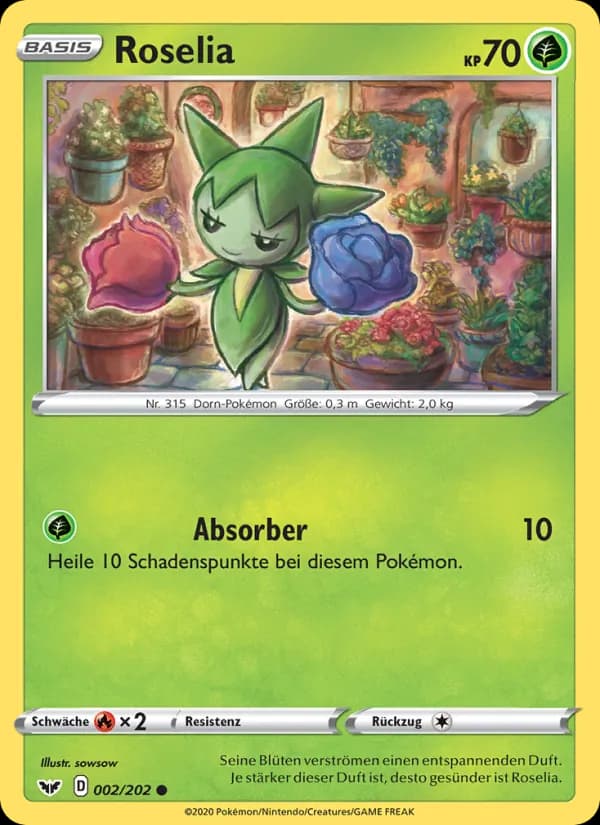 Roselia card in German