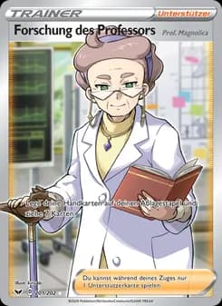 Forschung des Professors card in German
