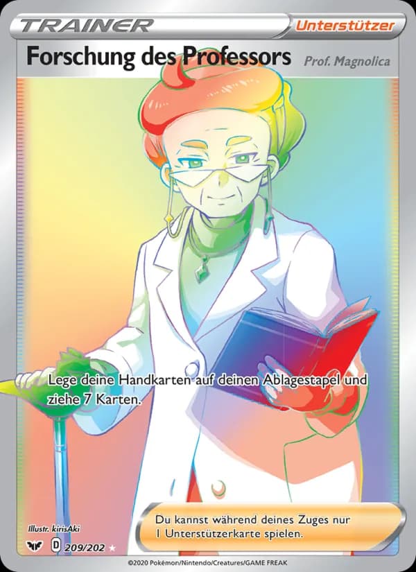 Forschung des Professors card in German