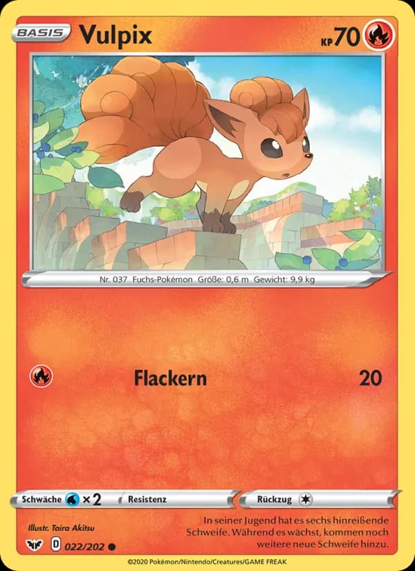 Vulpix card in German