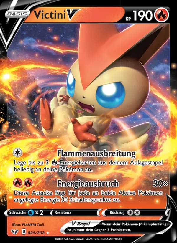 Victini V card in German