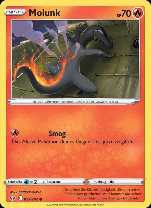 Molunk card in German