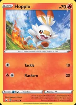 Hopplo card in German