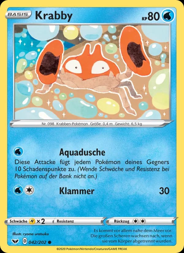Krabby card in German