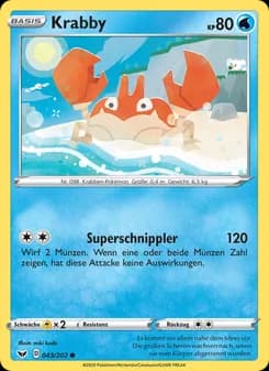 Krabby card in German