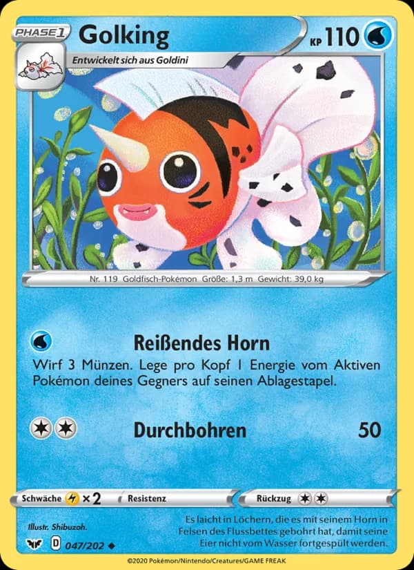 Golking card in German