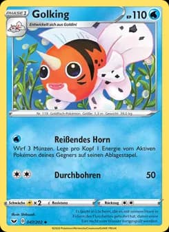 Golking card in German