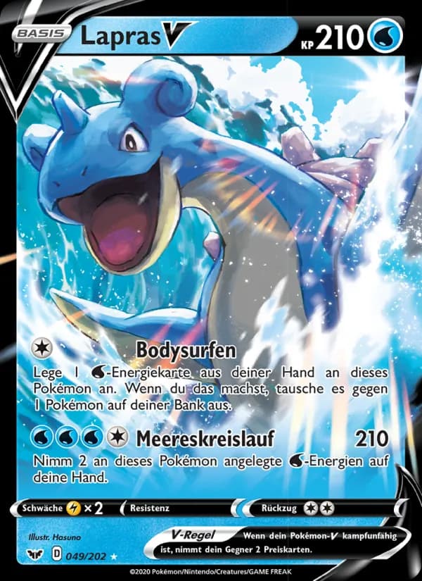 Lapras V card in German