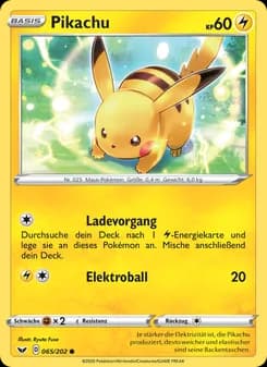 Pikachu card in German