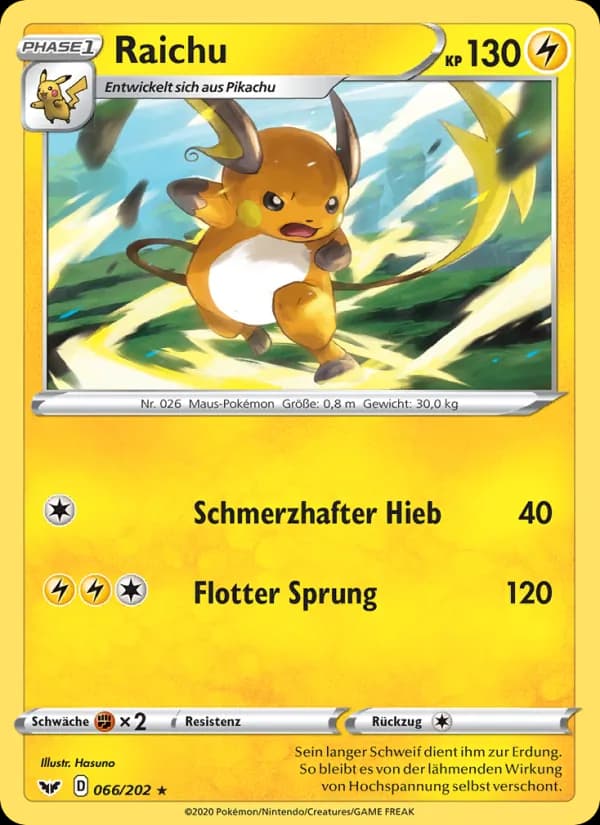 Raichu card in German