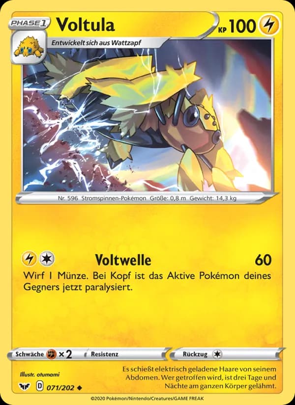 Voltula card in German