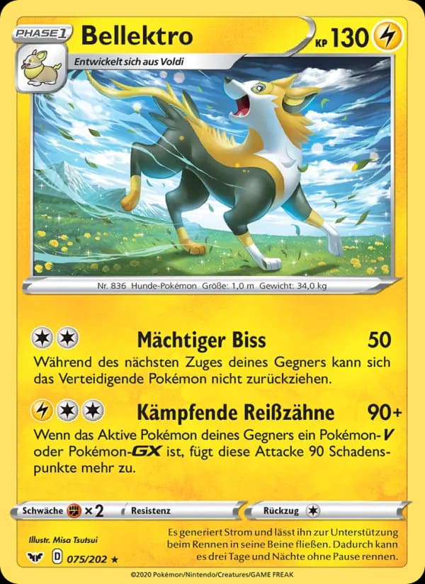 Bellektro card in German