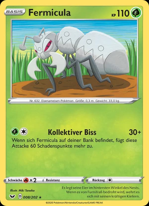 Fermicula card in German