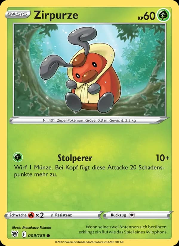 Zirpurze card in German